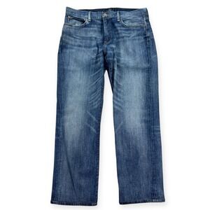 Lucky Brand Jeans Men's 34x30 Blue Medium Wash 221 Original Straight Whiskered